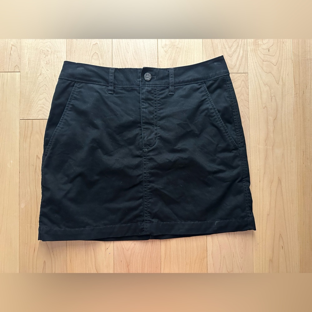 Aritzia TNA Riverdale Black Cotton Mini Skirt (4)